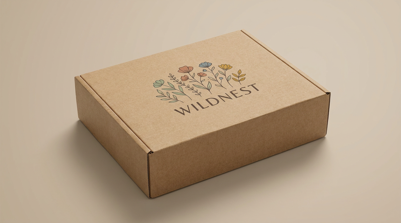 FSC kraft mailer box with full-colour print